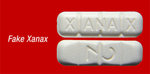 image of fake xanax
