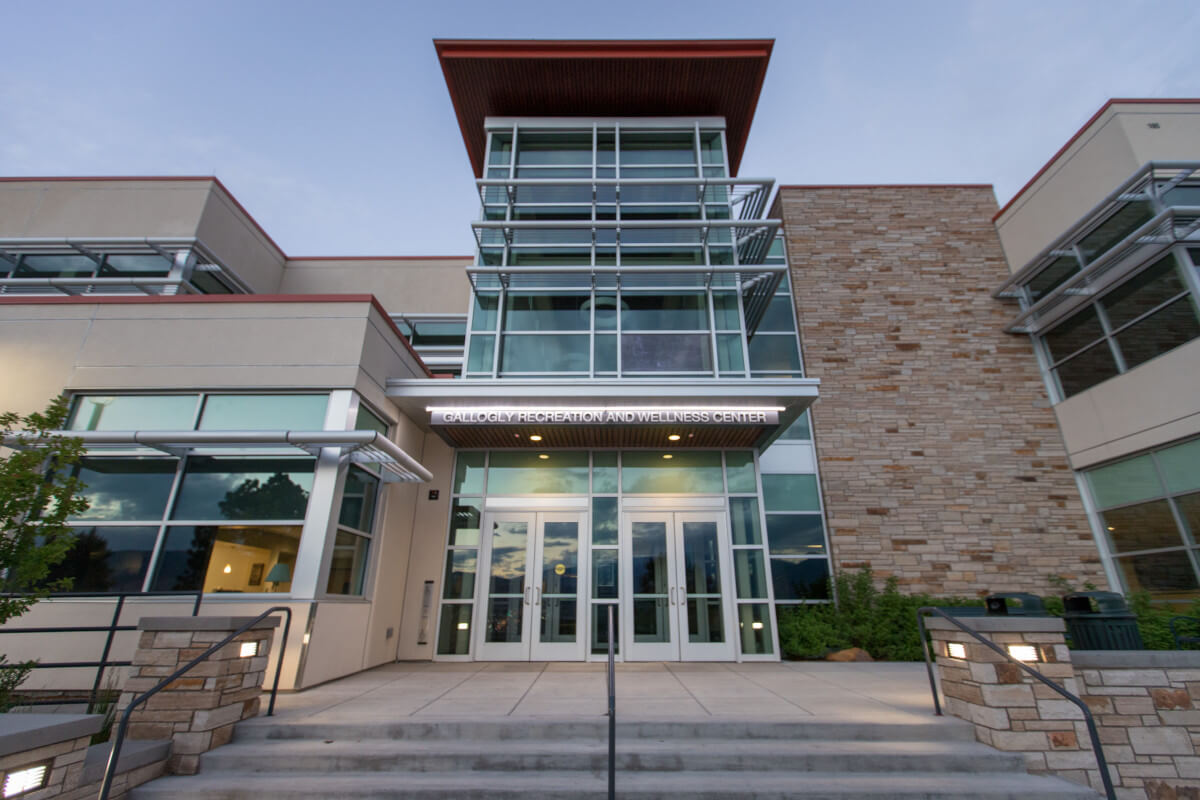 An exterior shot of the Wellness Center facility