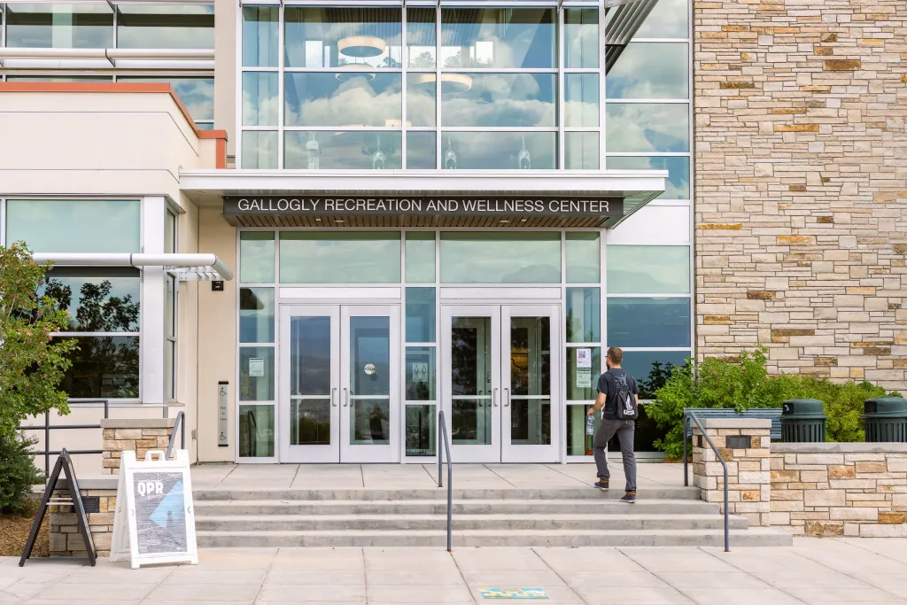 entrance to the rec & wellness center