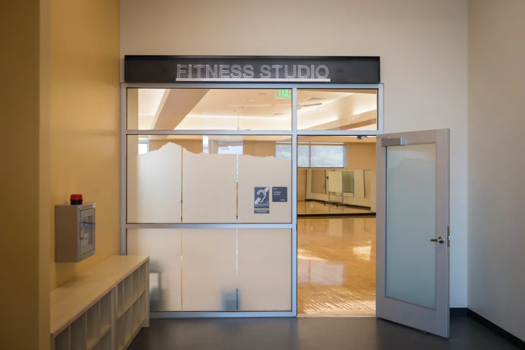 Entrance to the Campus Rec Fitness Studio