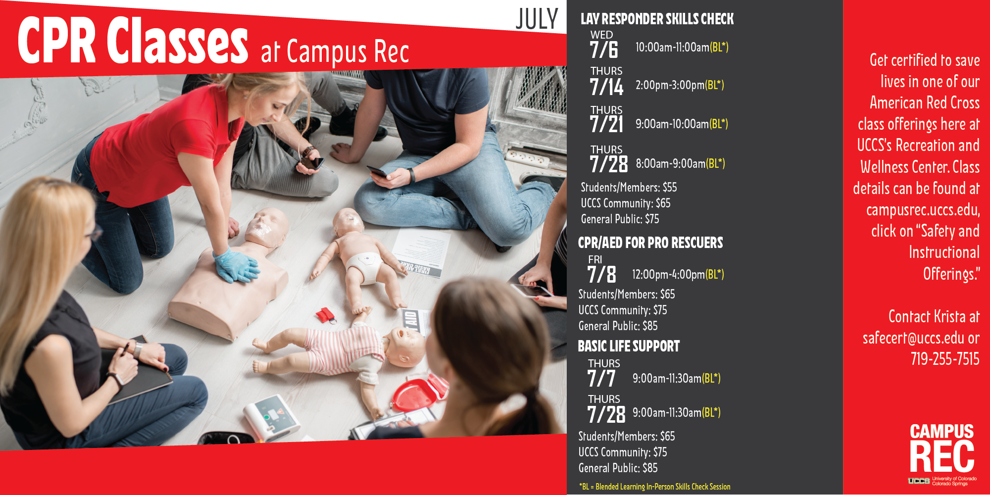 July CPR Classes at Campus Rec