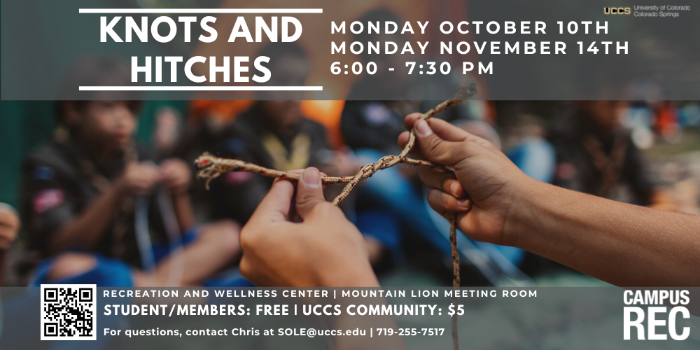 Knots and Hitches on November 14 from 6 - 7:30pm