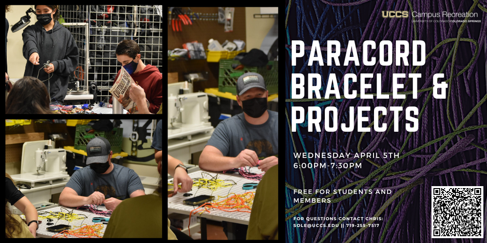 Paracord Bracelets and Projects, April 5th 6pm - 7:30pm