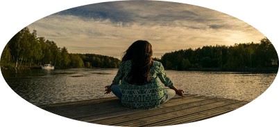 photo of a woman meditating
